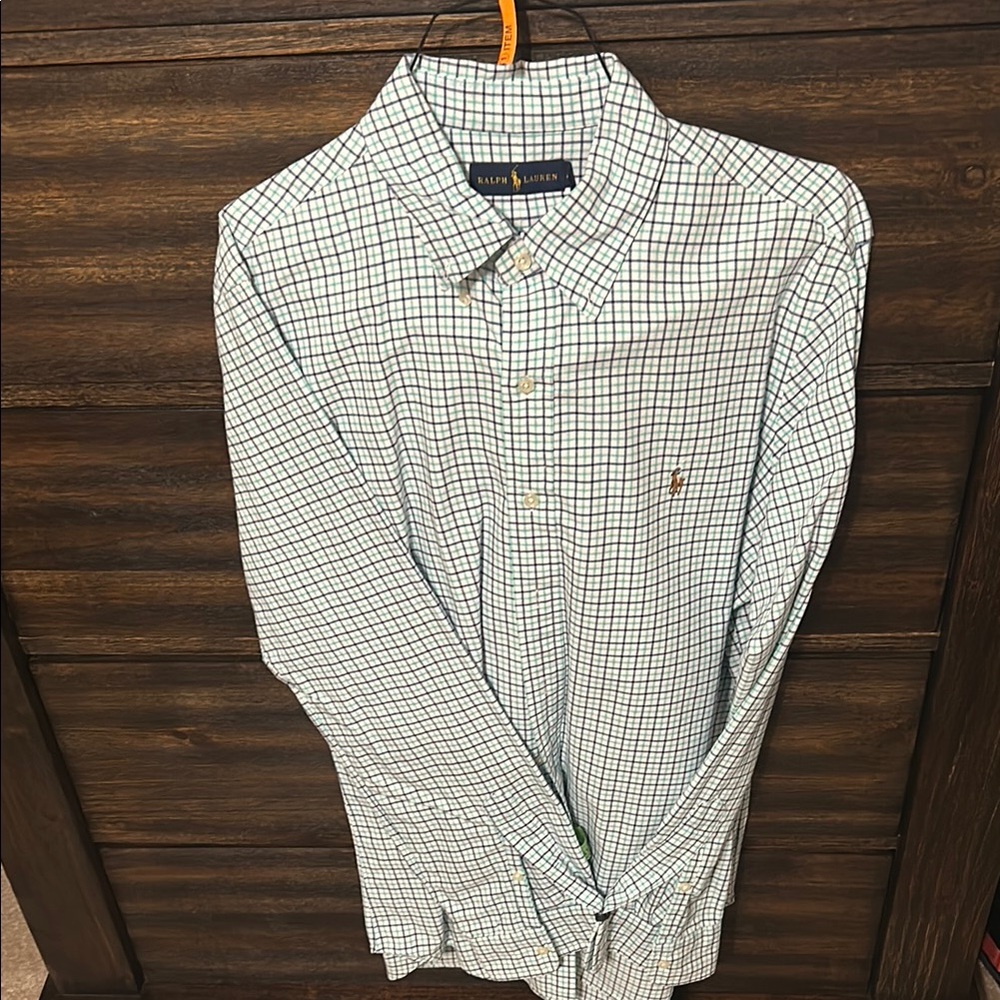 Ralph Lauren Men's Green Checkered Shirt